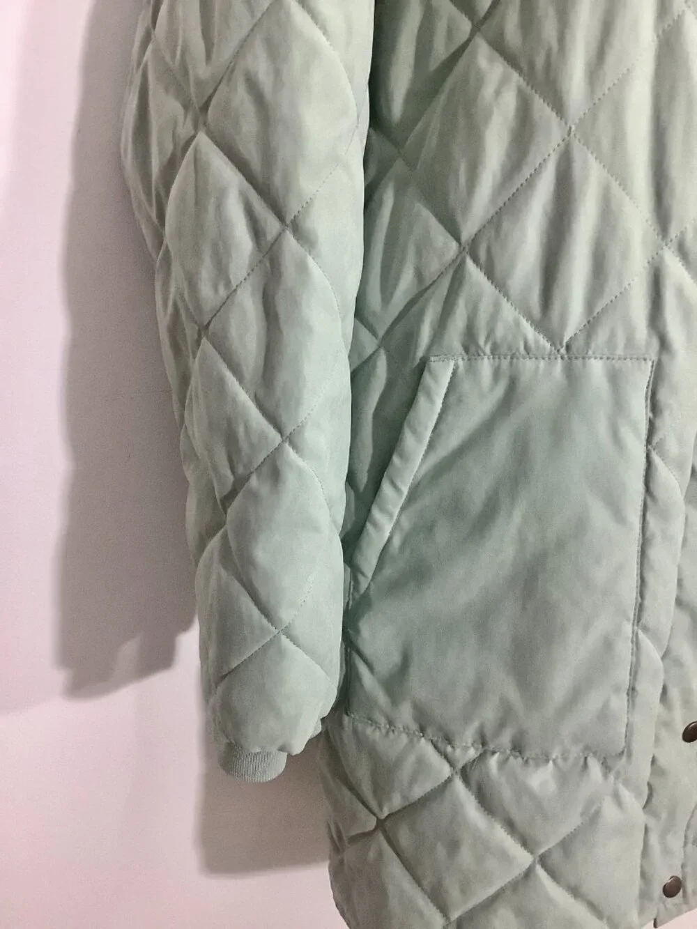 Trench Style Coat Green Universal Threads Quilted Look Wardrobe Staple Medium